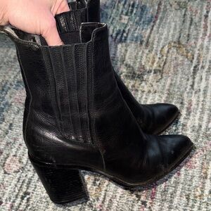 Black Leather Ankle Boots